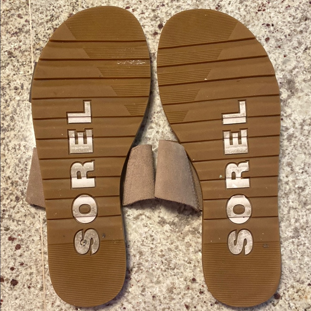 Sorel Metallic and Suede Sandals - Picture 3 of 4